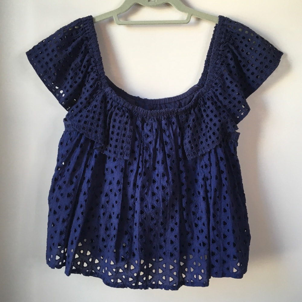 Rebecca Minkoff Celestine Eyelet Ruffle Top - Picture 6 of 8